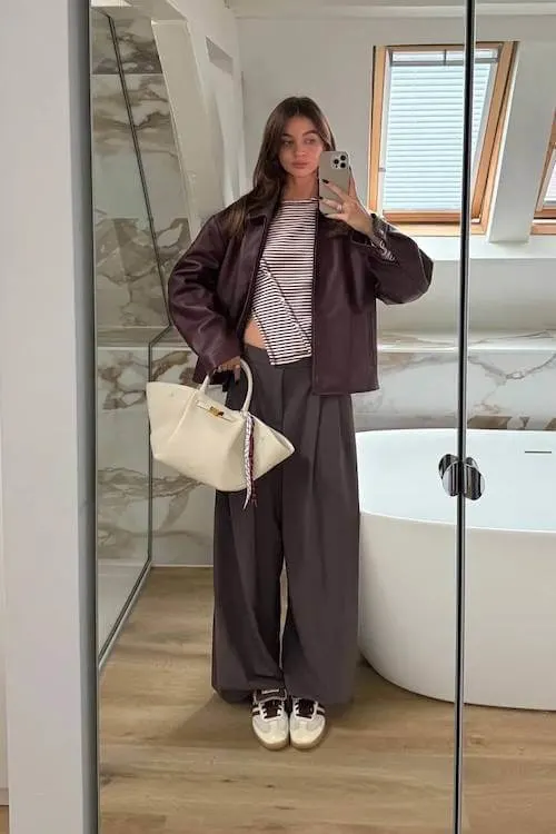 chic wide leg pants outfit