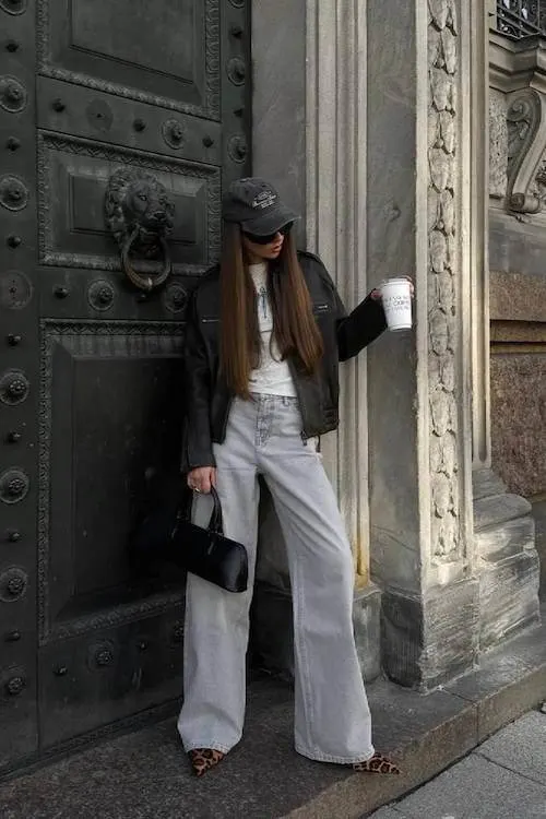 chic wide leg pants outfit