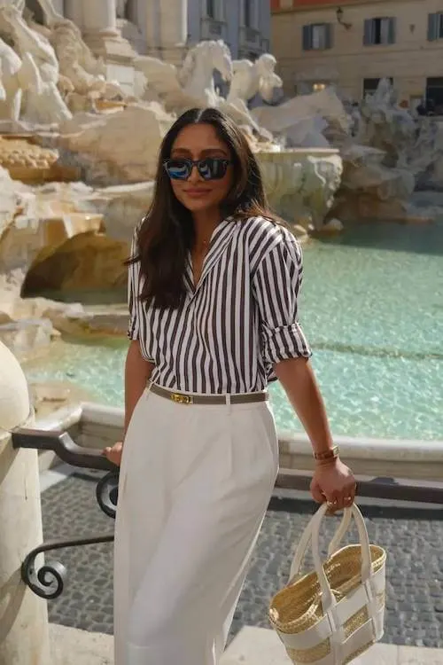 chic wide leg pants outfit