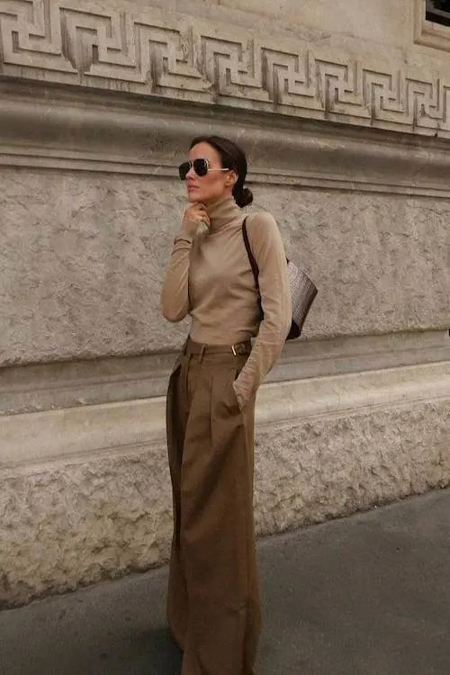 chic wide leg pants outfit