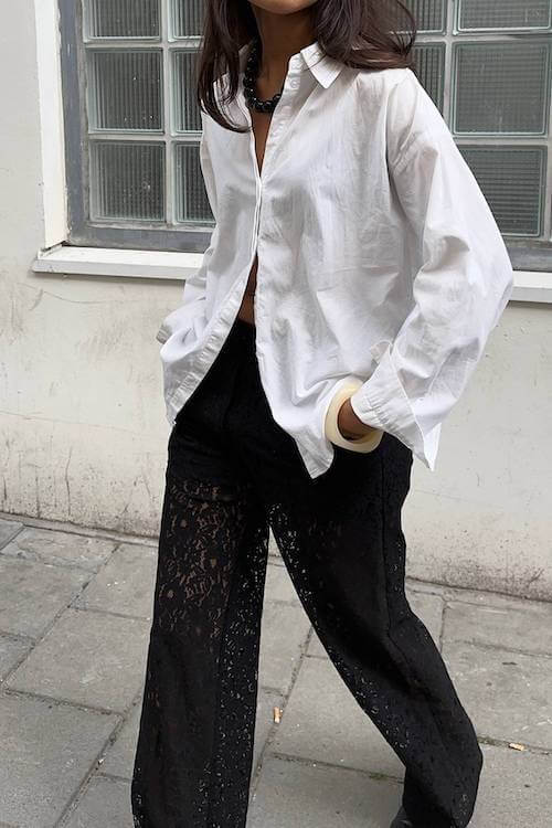 chic wide leg pants outfit