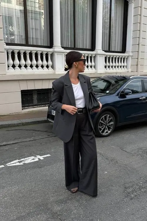 chic wide leg pants outfit