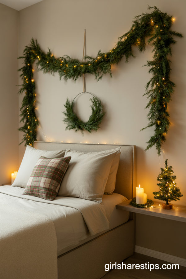 Tiny Bedroom Christmas Decor With Big Cozy Impact