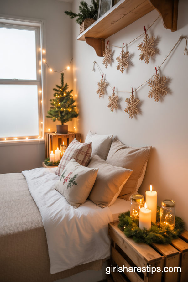 Budget-Friendly DIY Christmas Bedroom Makeover
