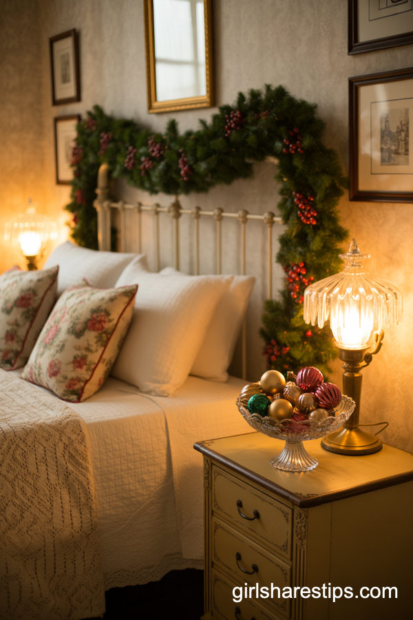 Vintage Christmas Bedroom With Nostalgic Charm