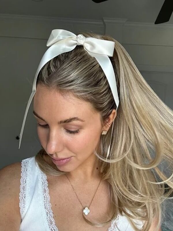 Ponytail with Headband Bow