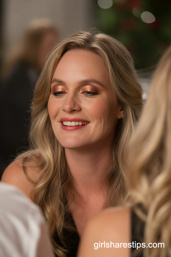 Copper Eyeshadow and Coral Lips for Cozy Dinner Parties