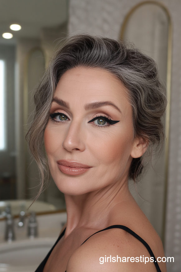 Christmas party makeup looks for women over 40