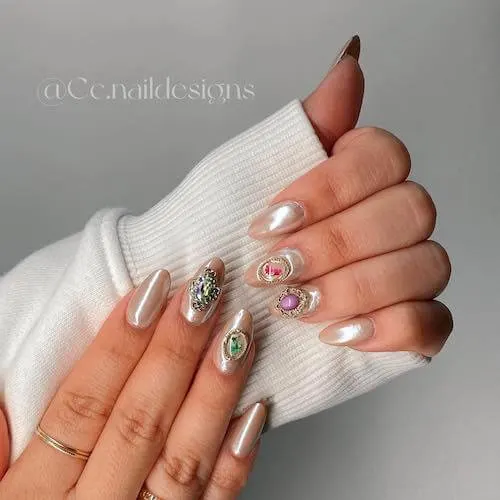 chrome nail designs