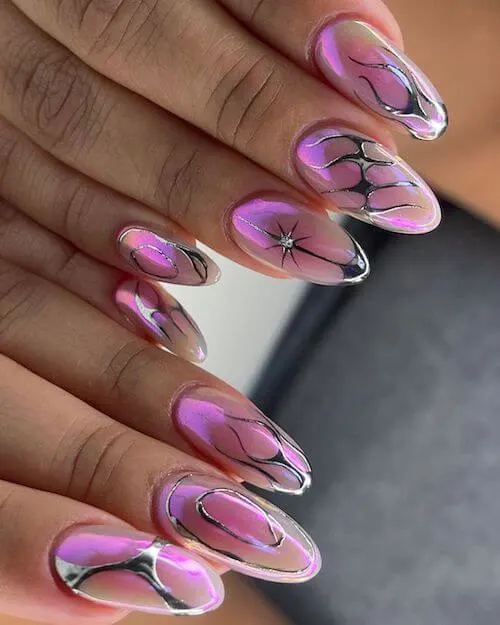 chrome nail designs