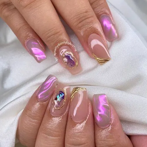 chrome nail designs