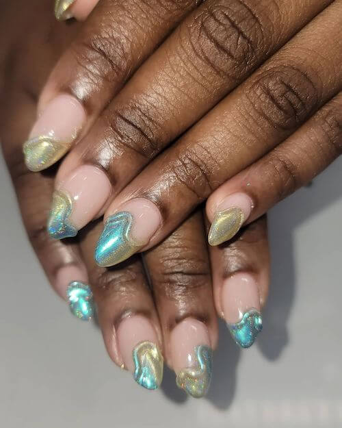 chrome nail designs