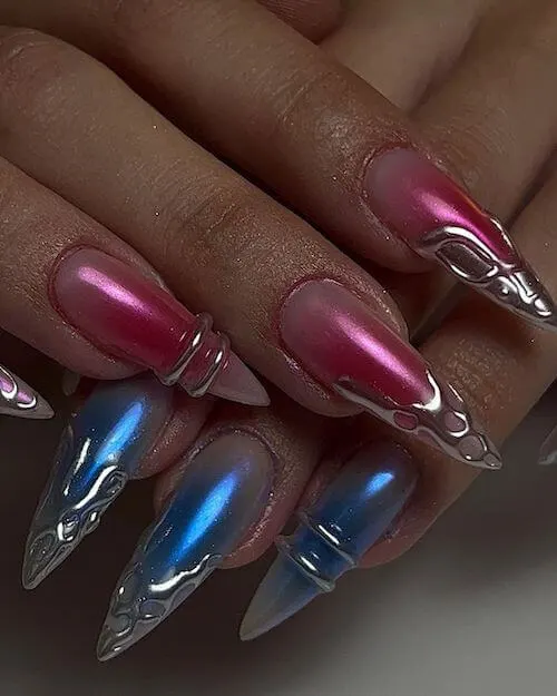 chrome nail designs