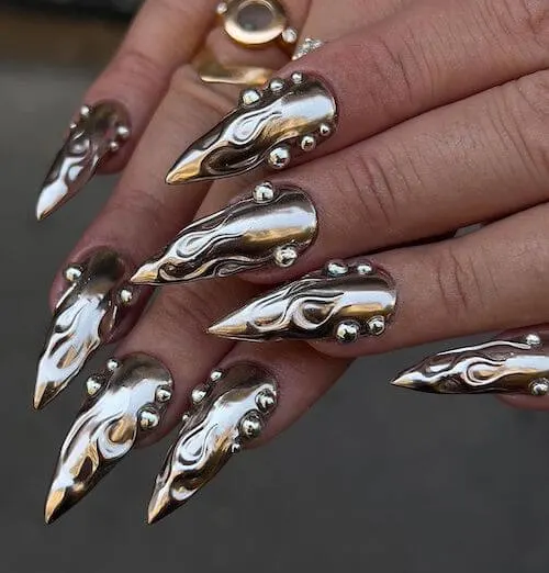 chrome nail designs