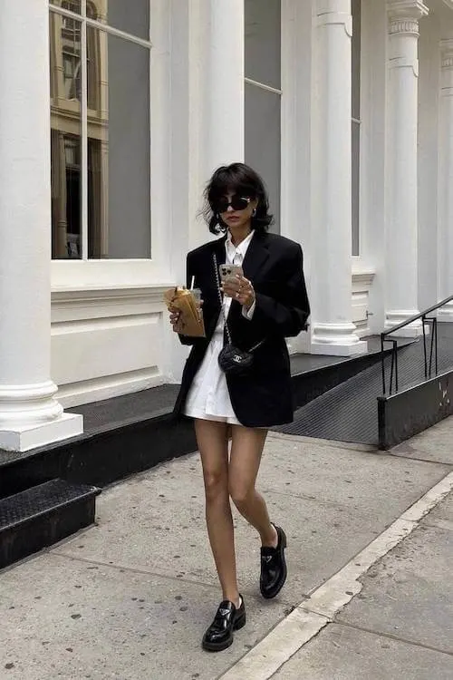 chunky loafers outfit