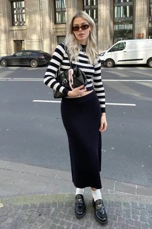 chunky loafers outfit