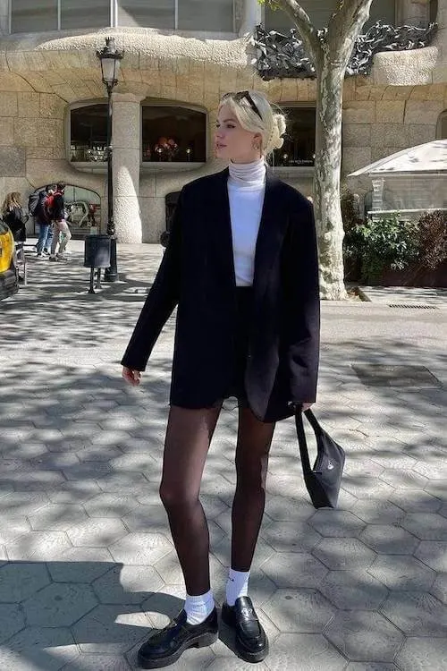 chunky loafers outfit