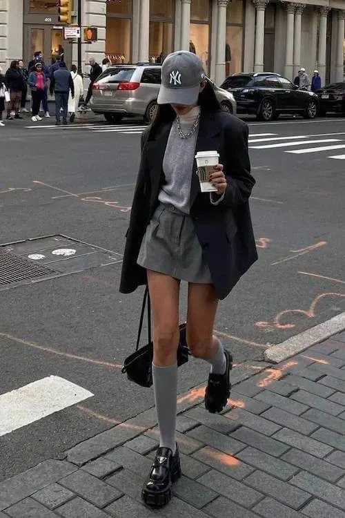chunky loafers outfit