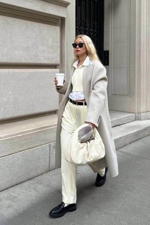 chunky loafers outfit