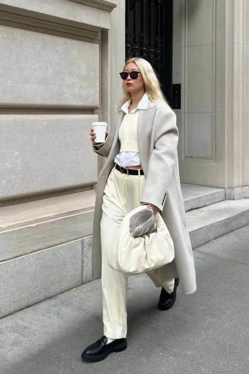 chunky loafers outfit