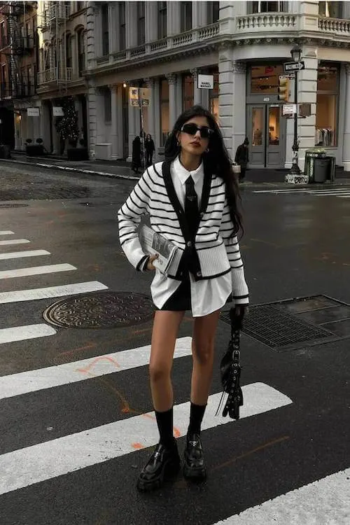 chunky loafers outfit