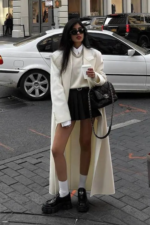 chunky loafers outfit