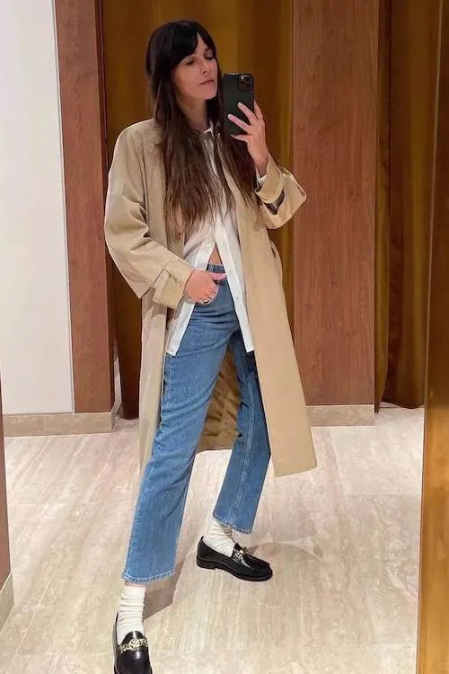 chunky loafers outfit