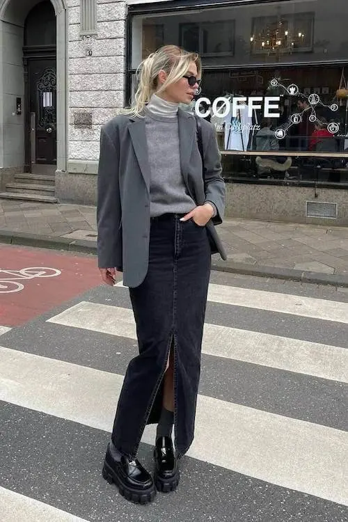 chunky loafers outfit
