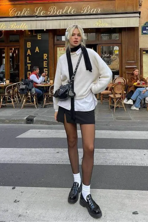 chunky loafers outfit