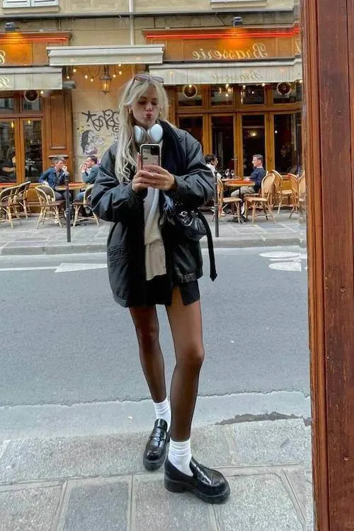 chunky loafers outfit