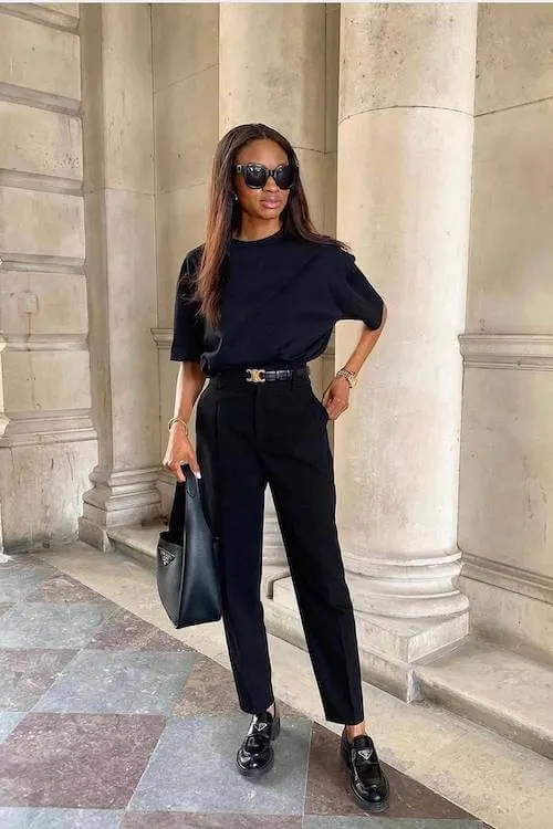 chunky loafers outfit
