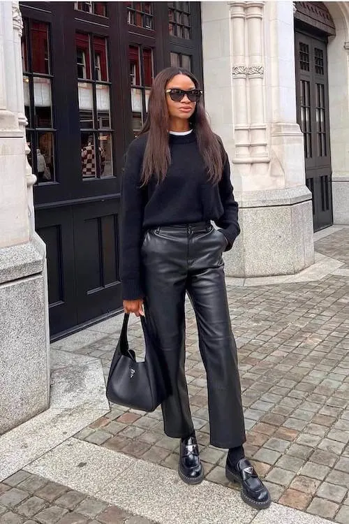 chunky loafers outfit