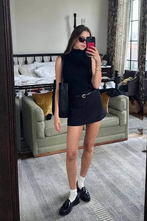 chunky loafers outfit