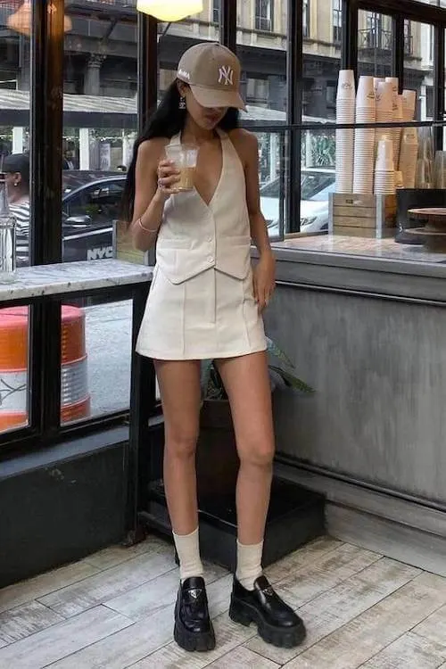 chunky loafers outfit