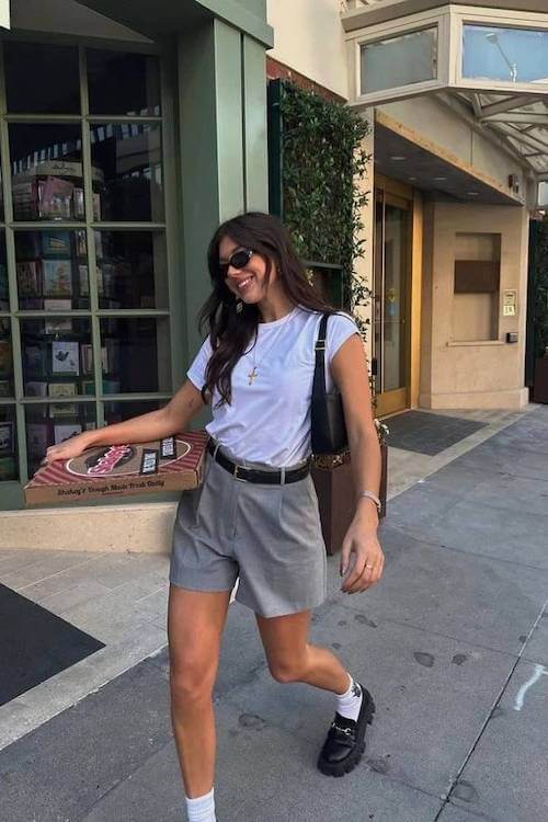 chunky loafers outfit
