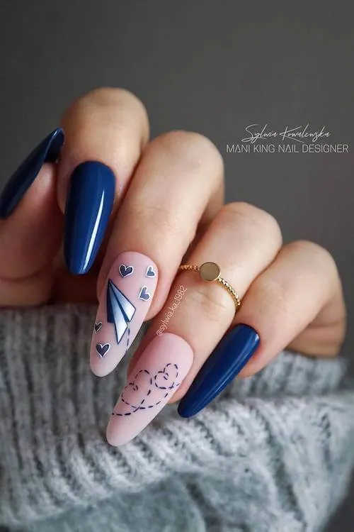 classy Valentine's Day nails