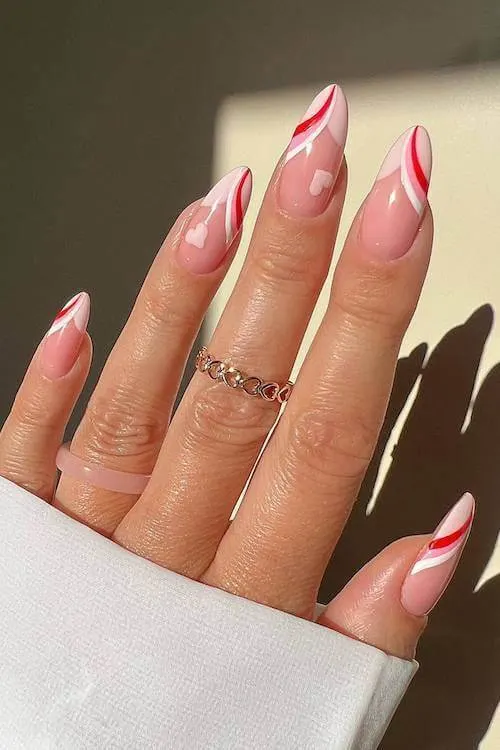 classy Valentine's Day nails