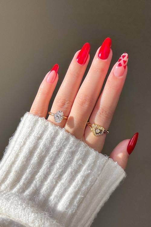 classy Valentine's Day nails