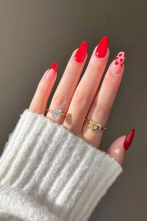 classy Valentine's Day nails