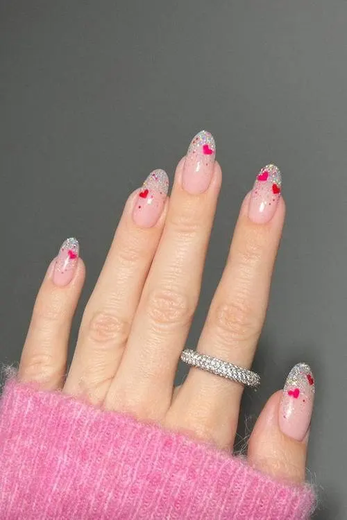 classy Valentine's Day nails