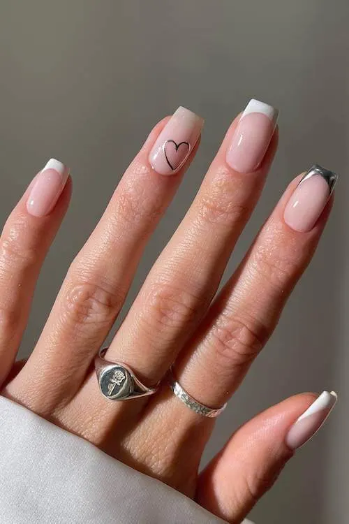 classy Valentine's Day nails