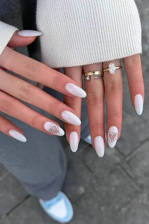 classy Valentine's Day nails