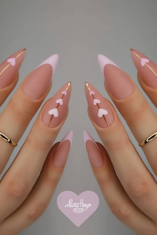 classy Valentine's Day nails