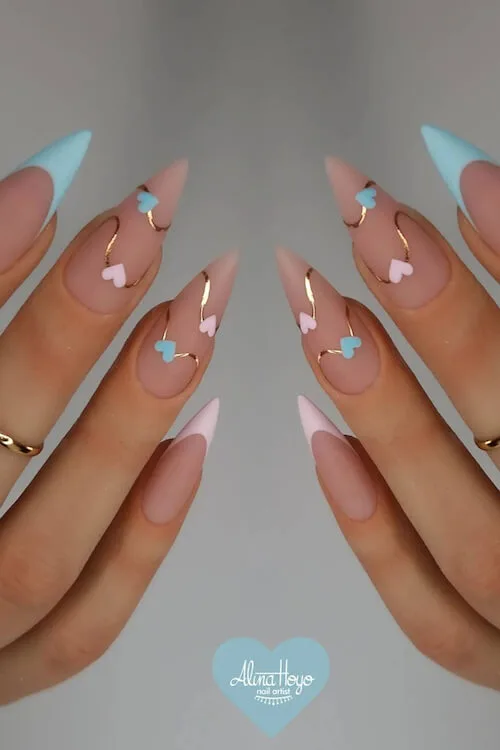classy Valentine's Day nails