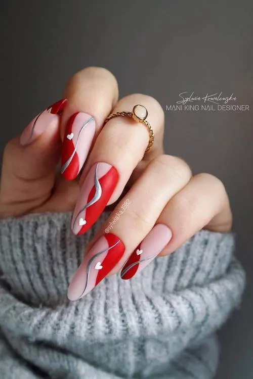 classy Valentine's Day nails