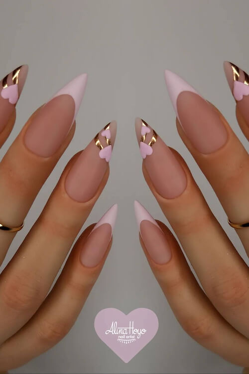 classy Valentine's Day nails