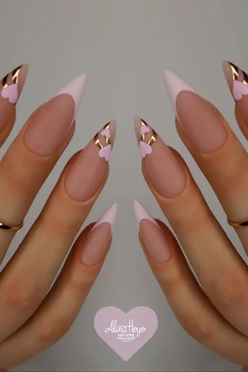 classy Valentine's Day nails