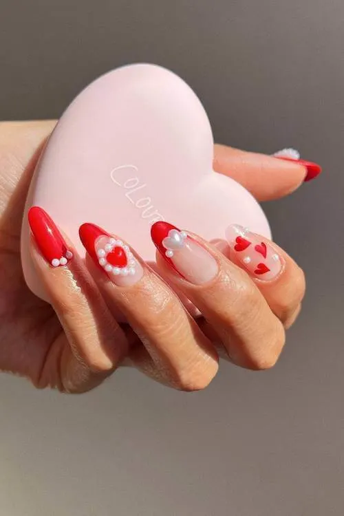 classy Valentine's Day nails