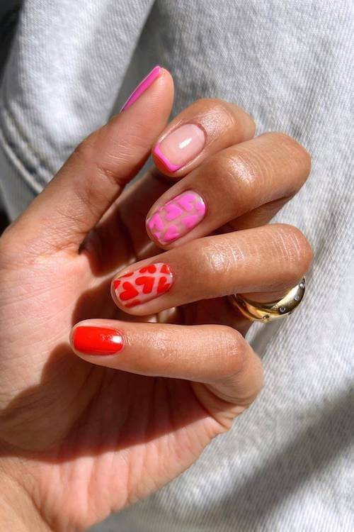 classy Valentine's Day nails