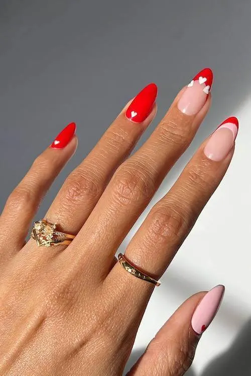 classy Valentine's Day nails